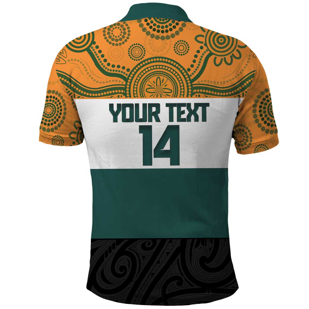 AUNZ Rugby Custom Polo Shirt Australia Kangaroo New Zealand Silver Fern - Aussie Hoodie
