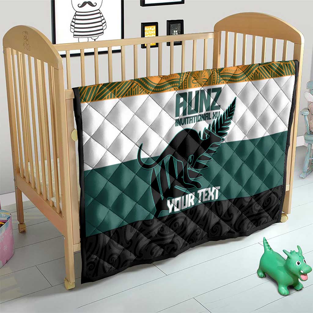 AUNZ Rugby Custom Quilt Australia Kangaroo New Zealand Silver Fern - Aussie Hoodie