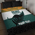 AUNZ Rugby Custom Quilt Bed Set Australia Kangaroo New Zealand Silver Fern - Aussie Hoodie