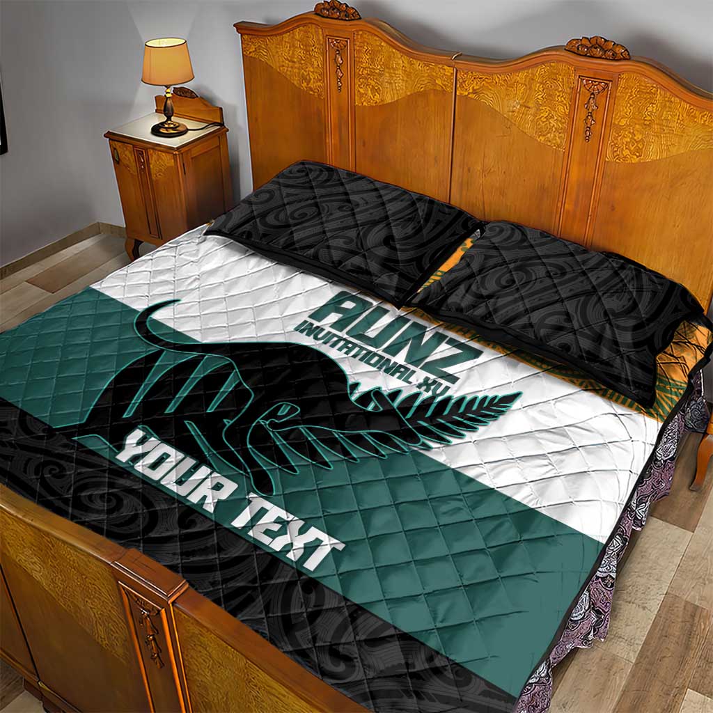 AUNZ Rugby Custom Quilt Bed Set Australia Kangaroo New Zealand Silver Fern - Aussie Hoodie