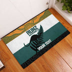 AUNZ Rugby Custom Rubber Doormat Australia Kangaroo New Zealand Silver Fern - Aussie Hoodie