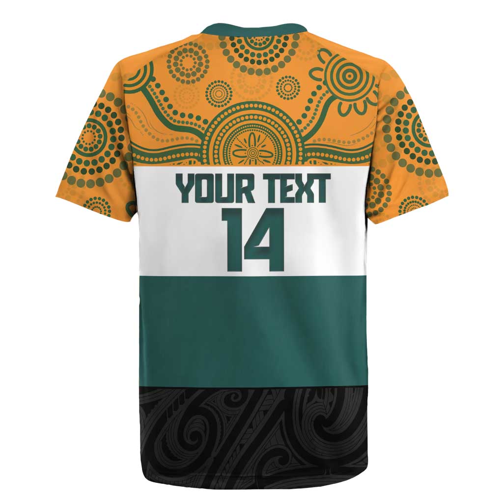 AUNZ Rugby Custom Rugby Jersey Australia Kangaroo New Zealand Silver Fern - Aussie Hoodie