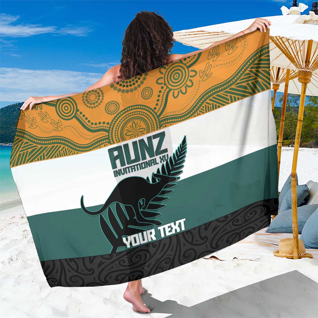 AUNZ Rugby Custom Sarong Australia Kangaroo New Zealand Silver Fern - Aussie Hoodie
