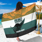 AUNZ Rugby Custom Sarong Australia Kangaroo New Zealand Silver Fern - Aussie Hoodie
