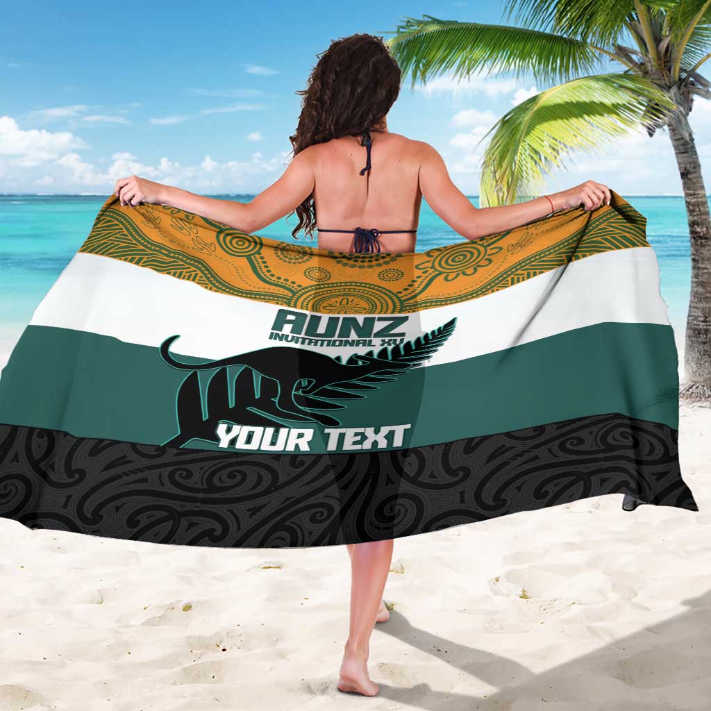 AUNZ Rugby Custom Sarong Australia Kangaroo New Zealand Silver Fern - Aussie Hoodie