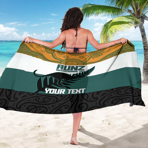 AUNZ Rugby Custom Sarong Australia Kangaroo New Zealand Silver Fern - Aussie Hoodie