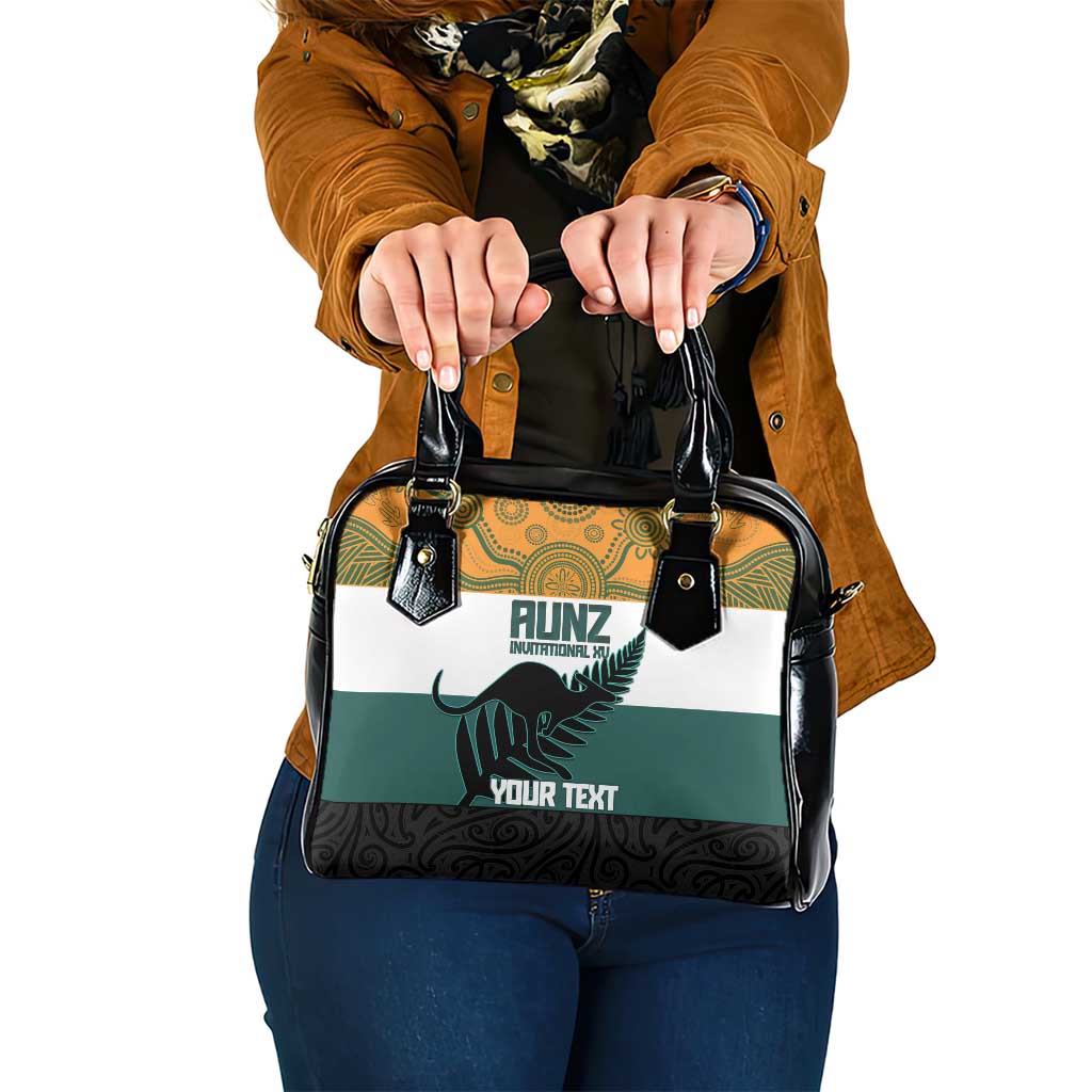 AUNZ Rugby Custom Shoulder Handbag Australia Kangaroo New Zealand Silver Fern - Aussie Hoodie