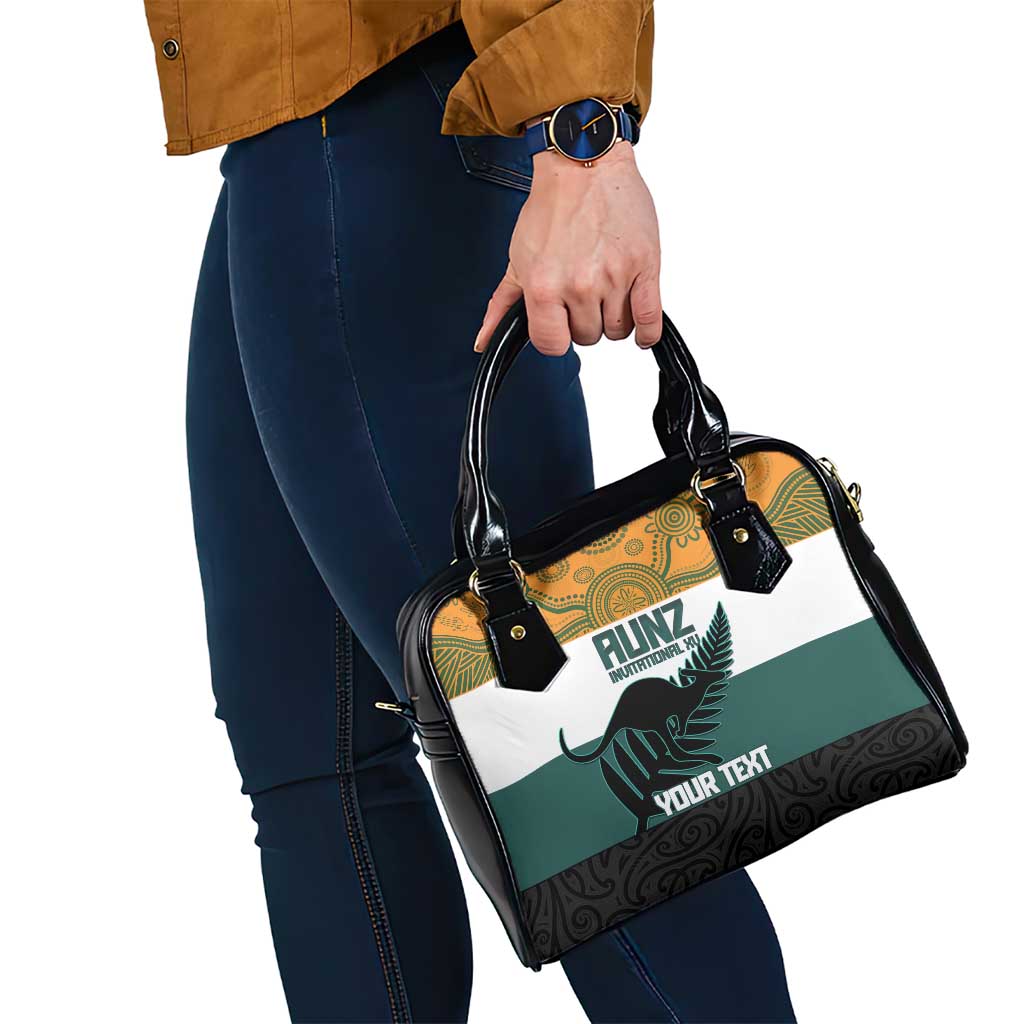 AUNZ Rugby Custom Shoulder Handbag Australia Kangaroo New Zealand Silver Fern - Aussie Hoodie