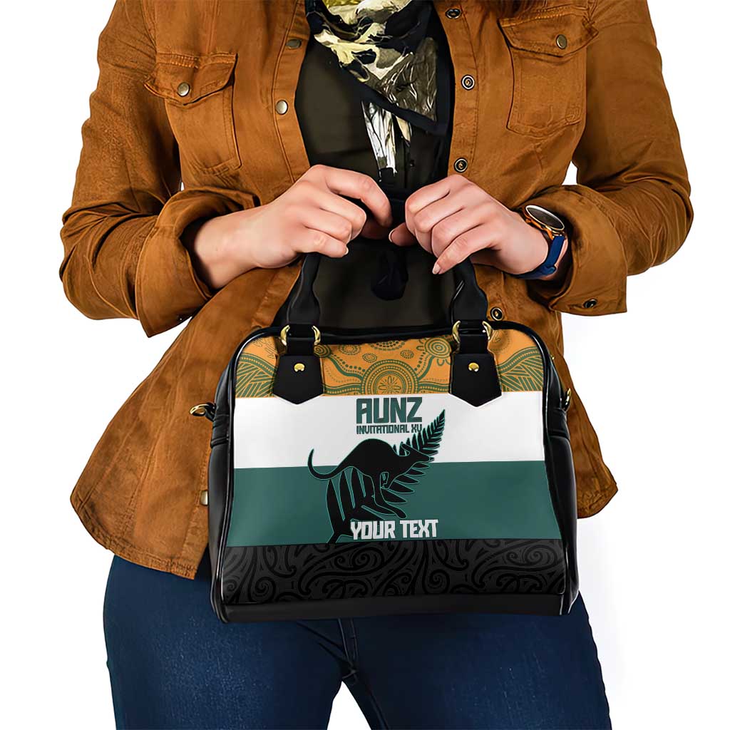 AUNZ Rugby Custom Shoulder Handbag Australia Kangaroo New Zealand Silver Fern - Aussie Hoodie