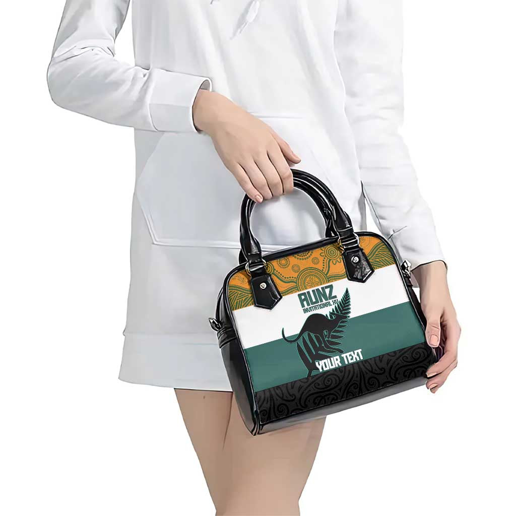 AUNZ Rugby Custom Shoulder Handbag Australia Kangaroo New Zealand Silver Fern - Aussie Hoodie