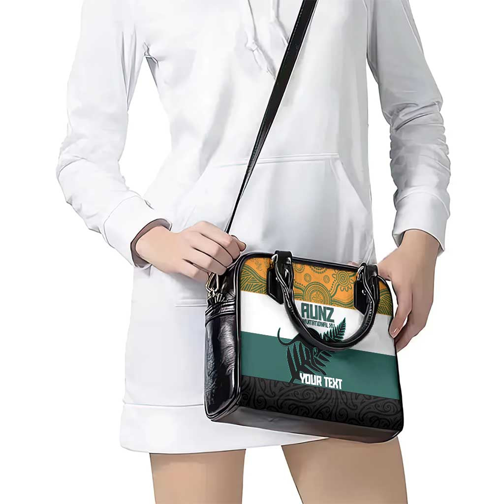 AUNZ Rugby Custom Shoulder Handbag Australia Kangaroo New Zealand Silver Fern - Aussie Hoodie