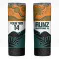 AUNZ Rugby Custom Skinny Tumbler Australia Kangaroo New Zealand Silver Fern - Aussie Hoodie