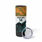 AUNZ Rugby Custom Skinny Tumbler Australia Kangaroo New Zealand Silver Fern - Aussie Hoodie