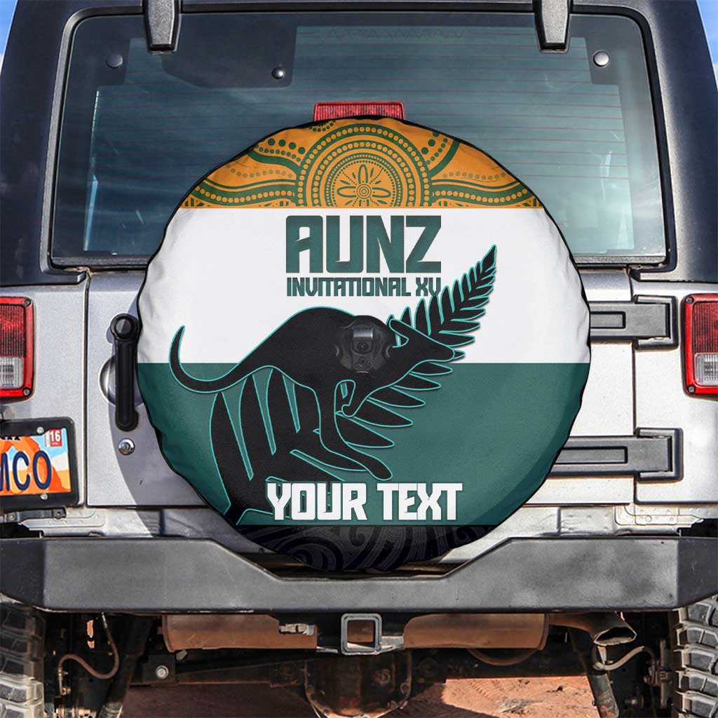 AUNZ Rugby Custom Spare Tire Cover Australia Kangaroo New Zealand Silver Fern - Aussie Hoodie
