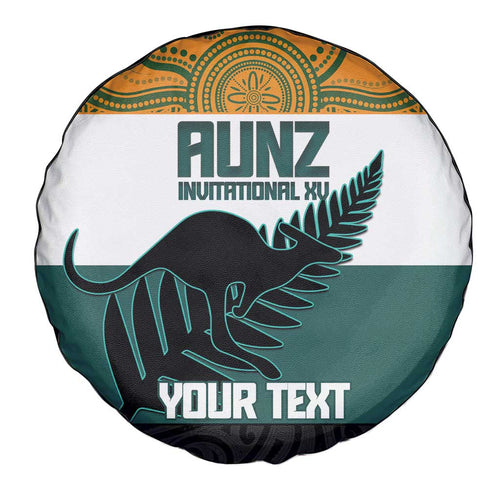 AUNZ Rugby Custom Spare Tire Cover Australia Kangaroo New Zealand Silver Fern - Aussie Hoodie