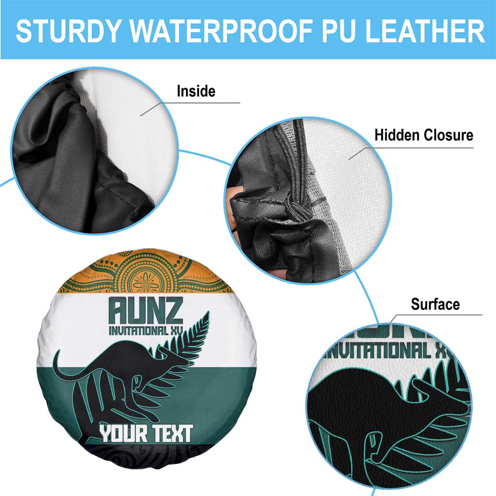 AUNZ Rugby Custom Spare Tire Cover Australia Kangaroo New Zealand Silver Fern - Aussie Hoodie