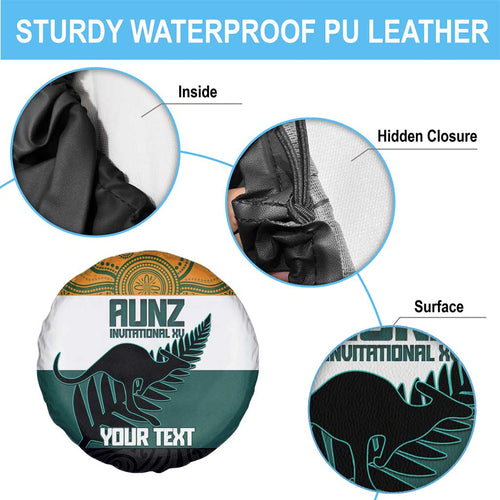 AUNZ Rugby Custom Spare Tire Cover Australia Kangaroo New Zealand Silver Fern - Aussie Hoodie