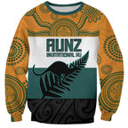 AUNZ Rugby Custom Sweatshirt Australia Kangaroo New Zealand Silver Fern - Aussie Hoodie