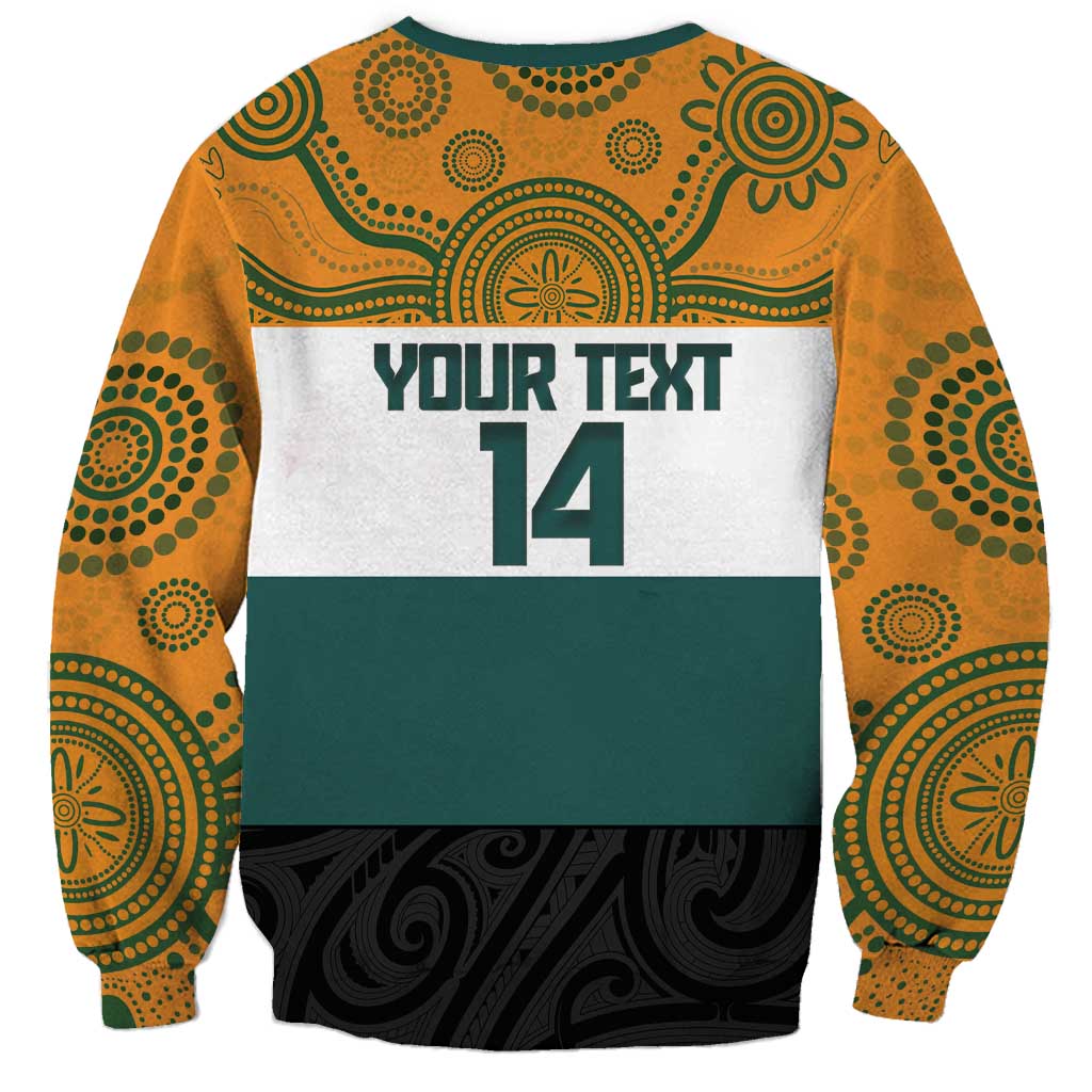 AUNZ Rugby Custom Sweatshirt Australia Kangaroo New Zealand Silver Fern - Aussie Hoodie