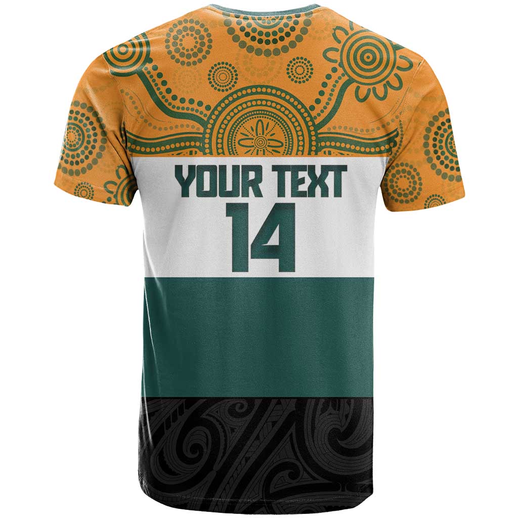 AUNZ Rugby Custom T Shirt Australia Kangaroo New Zealand Silver Fern - Aussie Hoodie