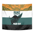 AUNZ Rugby Custom Tapestry Australia Kangaroo New Zealand Silver Fern - Aussie Hoodie