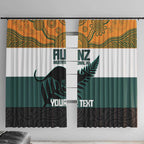 AUNZ Rugby Custom Window Curtain Australia Kangaroo New Zealand Silver Fern - Aussie Hoodie