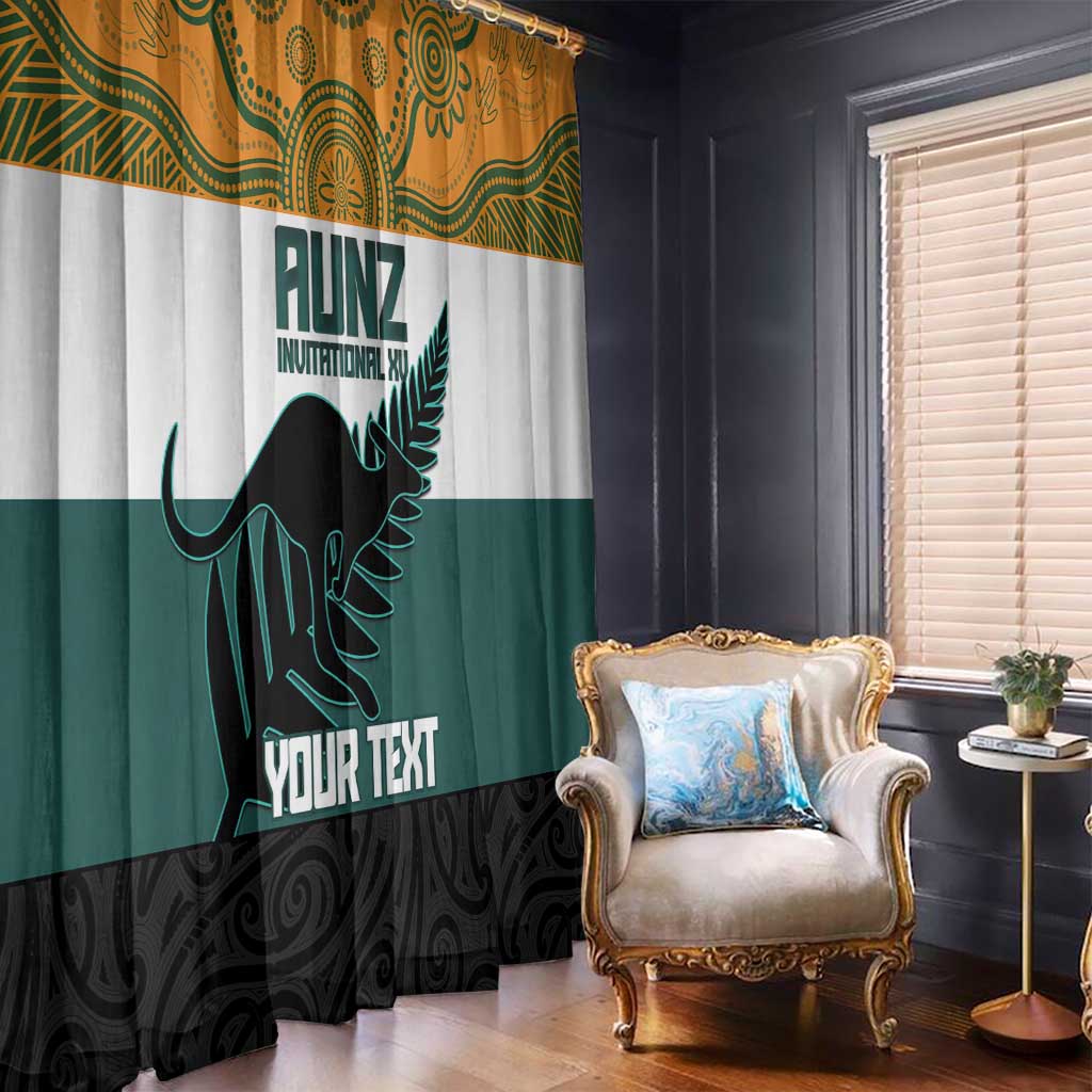 AUNZ Rugby Custom Window Curtain Australia Kangaroo New Zealand Silver Fern - Aussie Hoodie