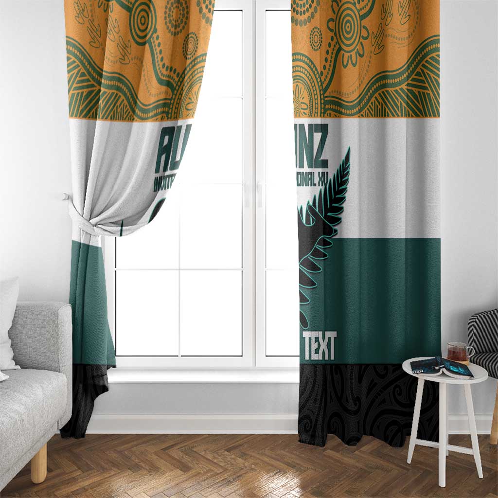 AUNZ Rugby Custom Window Curtain Australia Kangaroo New Zealand Silver Fern - Aussie Hoodie