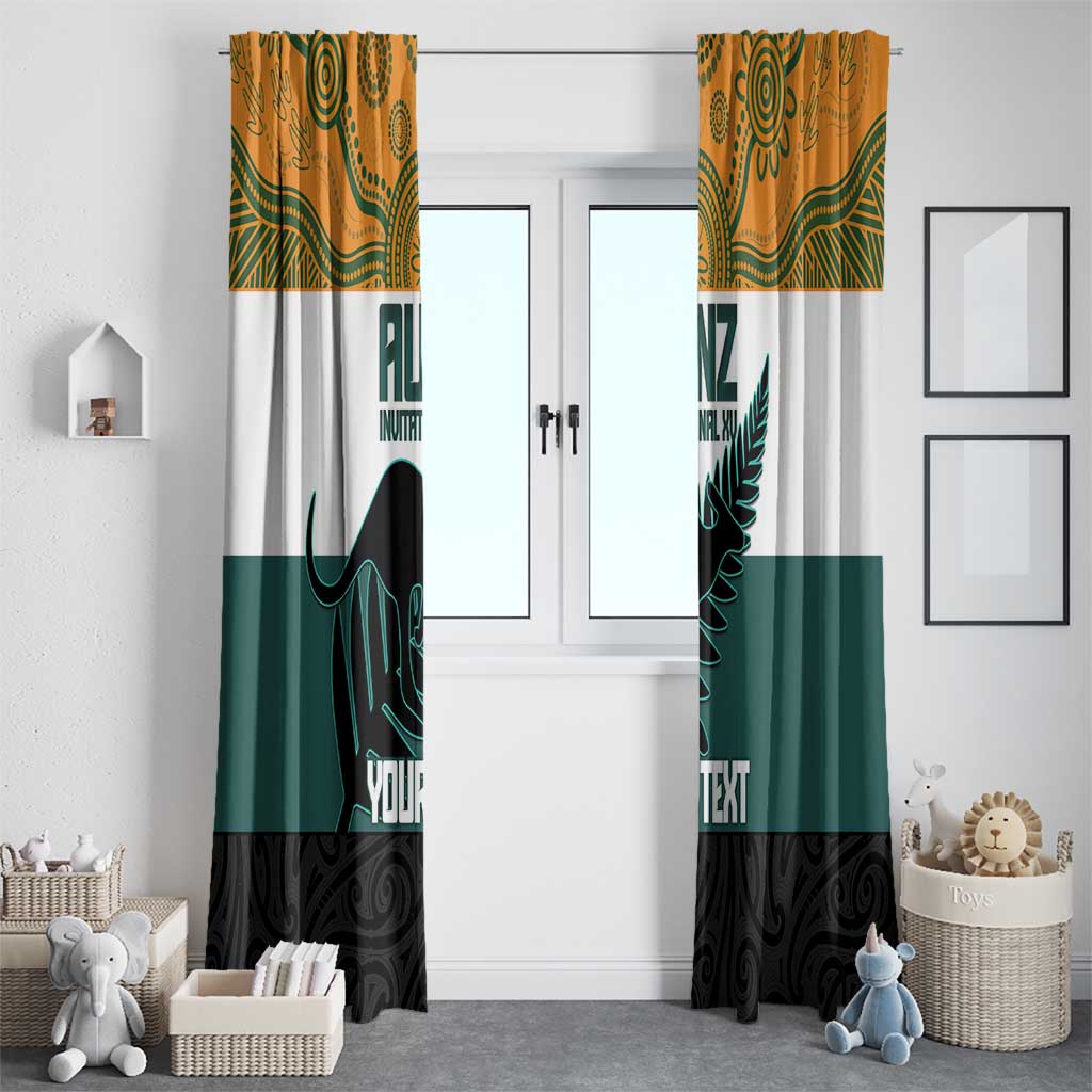 AUNZ Rugby Custom Window Curtain Australia Kangaroo New Zealand Silver Fern - Aussie Hoodie