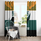 AUNZ Rugby Custom Window Curtain Australia Kangaroo New Zealand Silver Fern - Aussie Hoodie