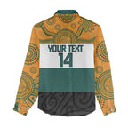 AUNZ Rugby Custom Women Casual Shirt Australia Kangaroo New Zealand Silver Fern - Aussie Hoodie