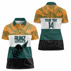 AUNZ Rugby Custom Women Polo Shirt Australia Kangaroo New Zealand Silver Fern - Aussie Hoodie