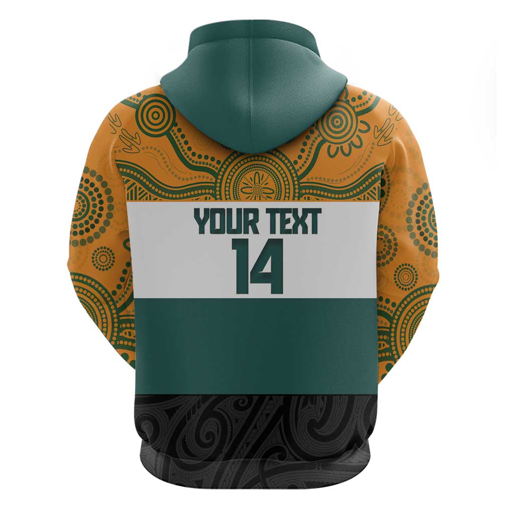 AUNZ Rugby Custom Zip Hoodie Australia Kangaroo New Zealand Silver Fern - Aussie Hoodie