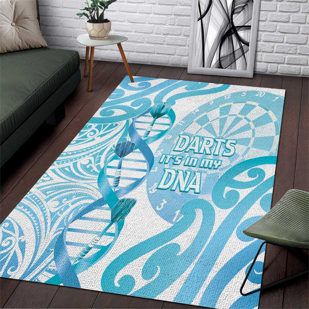 New Zealand Darts Area Rug Aotearoa Maori Its In My DNA White - Aussie Hoodie