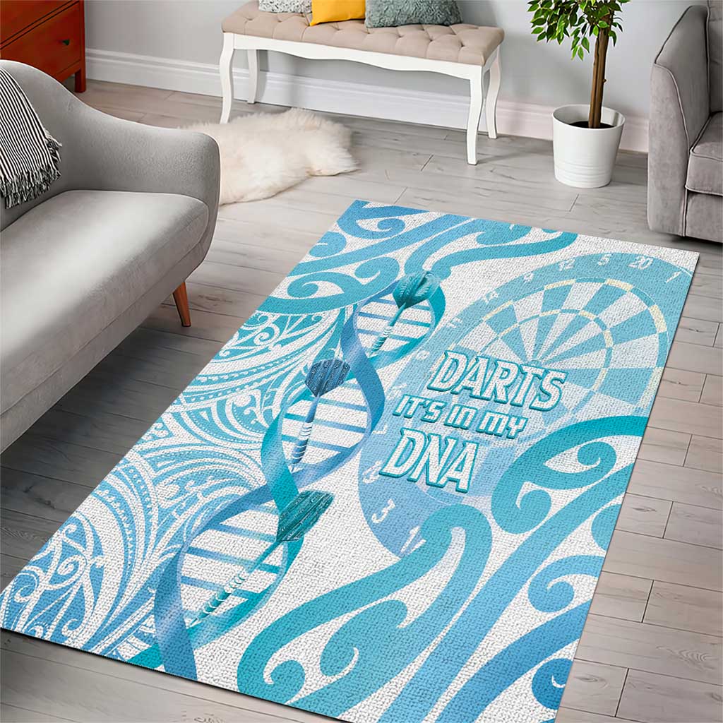 New Zealand Darts Area Rug Aotearoa Maori Its In My DNA White - Aussie Hoodie