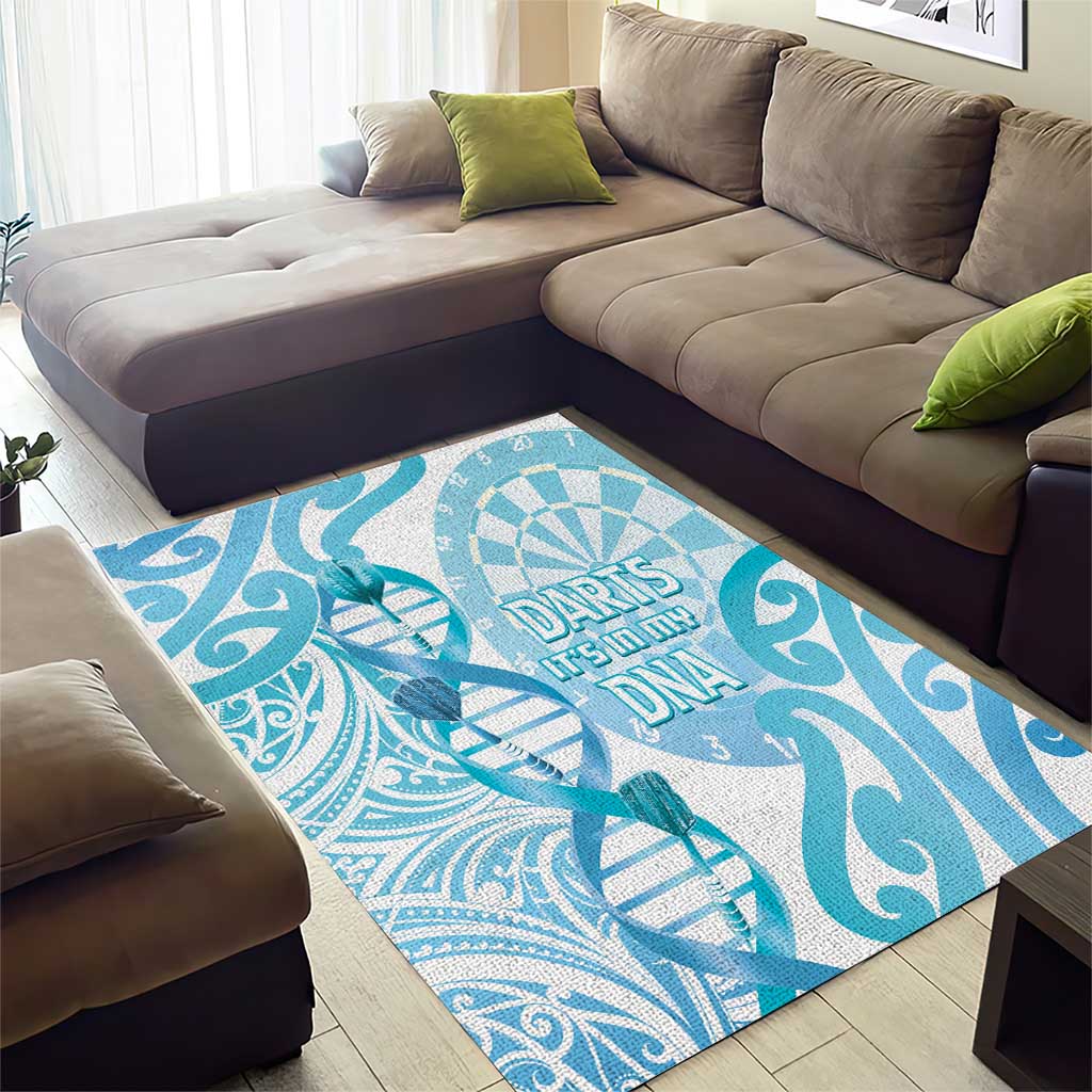 New Zealand Darts Area Rug Aotearoa Maori Its In My DNA White - Aussie Hoodie