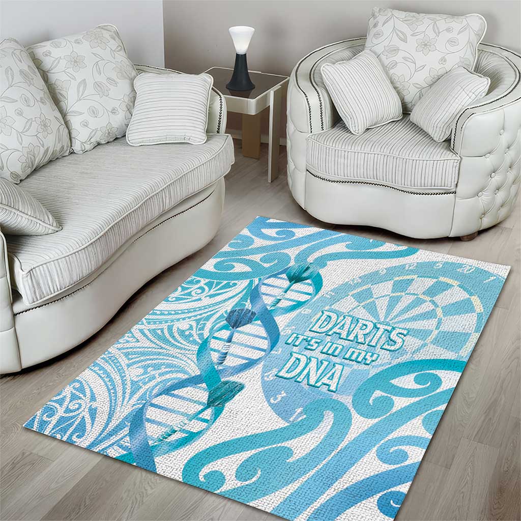 New Zealand Darts Area Rug Aotearoa Maori Its In My DNA White - Aussie Hoodie