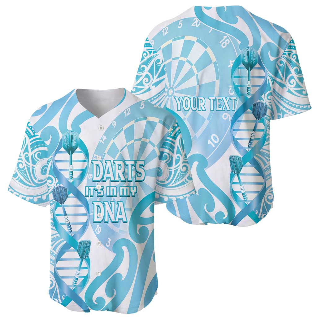Personalised New Zealand Darts Baseball Jersey Aotearoa Maori Its In My DNA White - Aussie Hoodie
