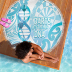 New Zealand Darts Beach Blanket Aotearoa Maori Its In My DNA White - Aussie Hoodie