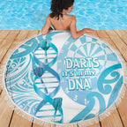 New Zealand Darts Beach Blanket Aotearoa Maori Its In My DNA White - Aussie Hoodie