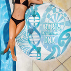 New Zealand Darts Beach Blanket Aotearoa Maori Its In My DNA White - Aussie Hoodie