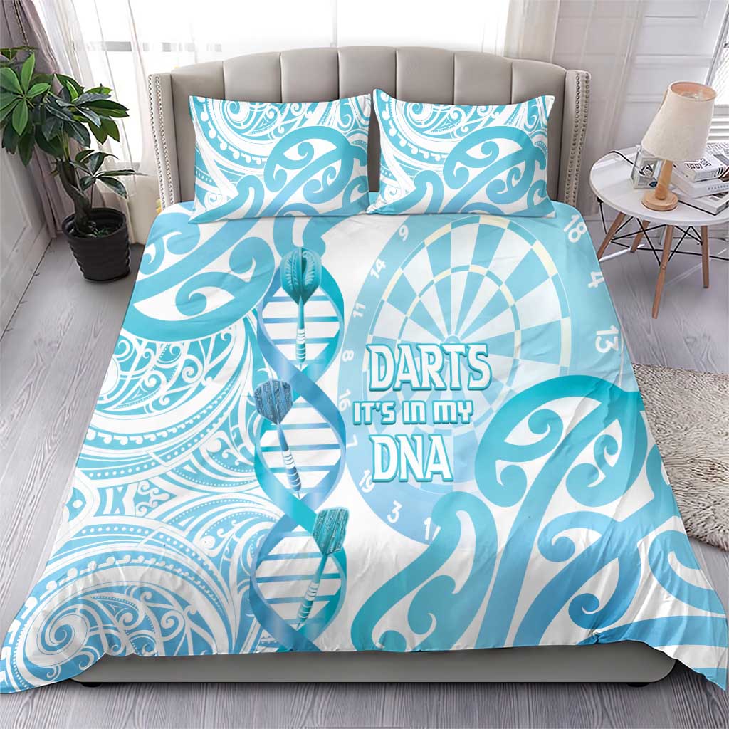 New Zealand Darts Bedding Set Aotearoa Maori Its In My DNA White - Aussie Hoodie