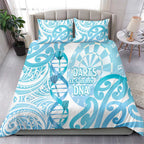 New Zealand Darts Bedding Set Aotearoa Maori Its In My DNA White - Aussie Hoodie