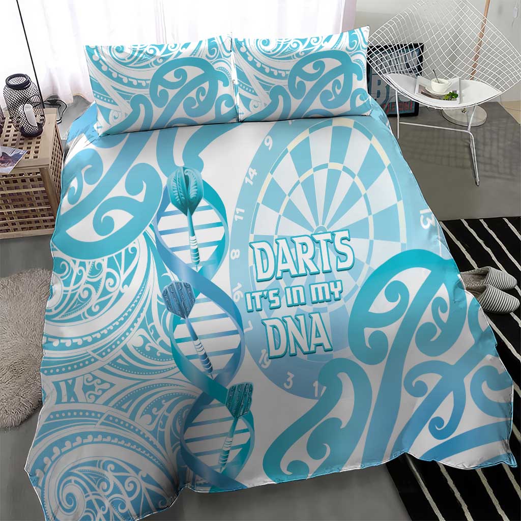 New Zealand Darts Bedding Set Aotearoa Maori Its In My DNA White - Aussie Hoodie