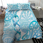 New Zealand Darts Bedding Set Aotearoa Maori Its In My DNA White - Aussie Hoodie