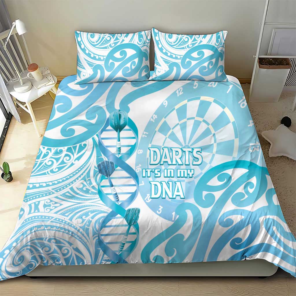 New Zealand Darts Bedding Set Aotearoa Maori Its In My DNA White - Aussie Hoodie