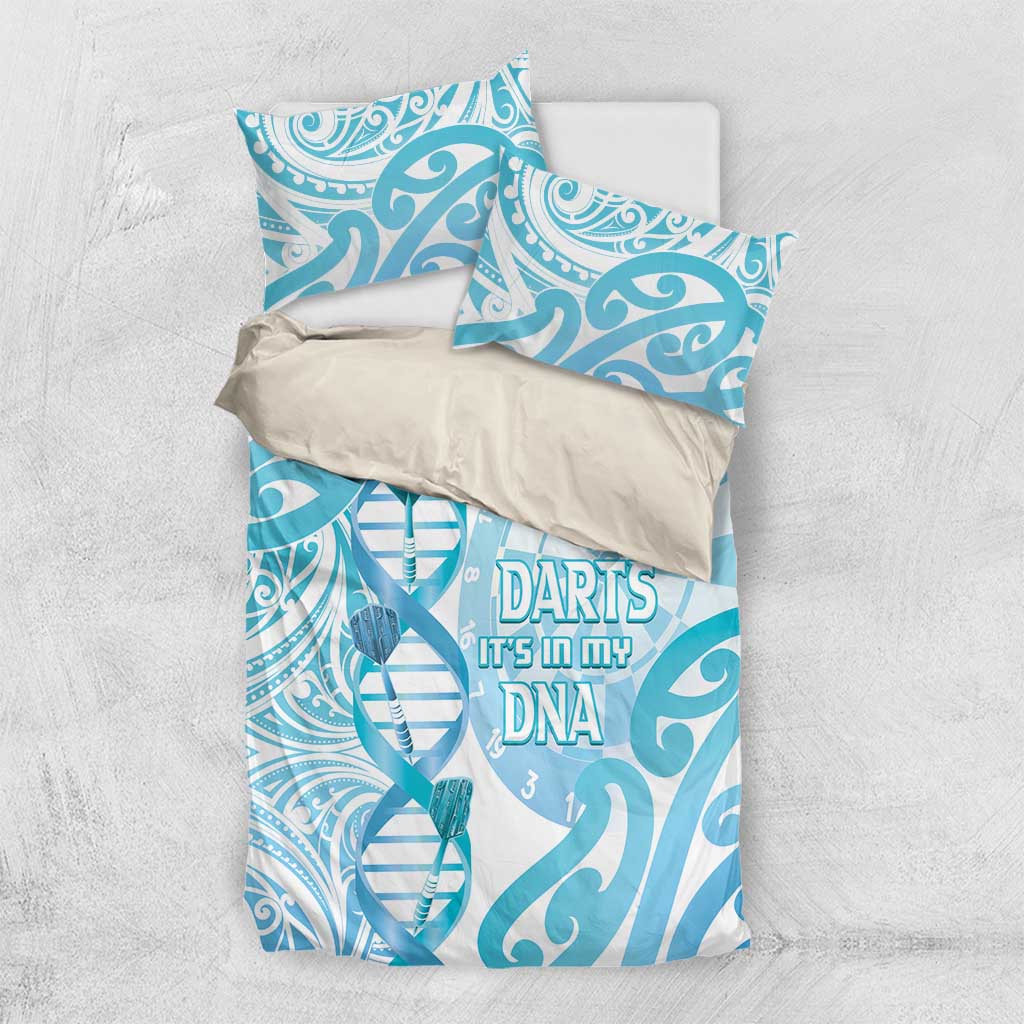 New Zealand Darts Bedding Set Aotearoa Maori Its In My DNA White - Aussie Hoodie