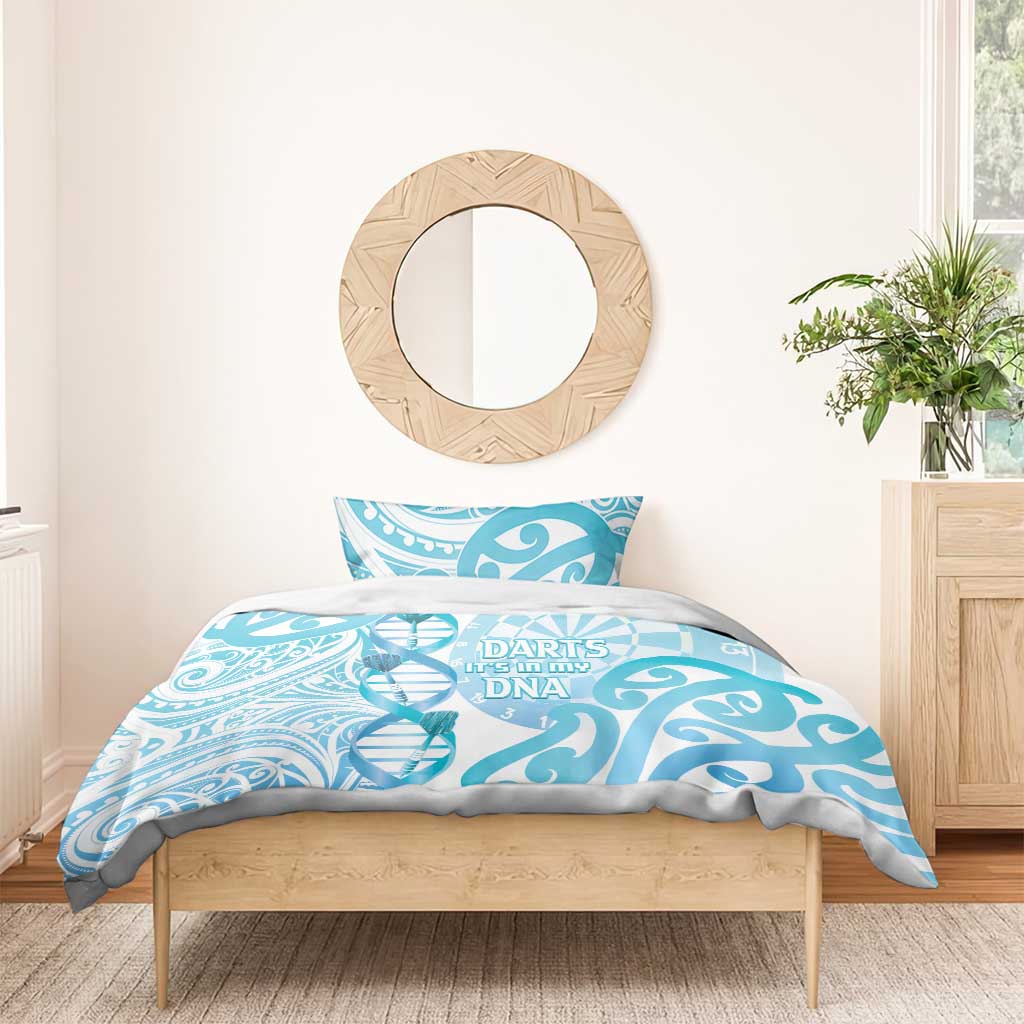 New Zealand Darts Bedding Set Aotearoa Maori Its In My DNA White - Aussie Hoodie