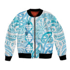 Personalised New Zealand Darts Bomber Jacket Aotearoa Maori Its In My DNA White - Aussie Hoodie