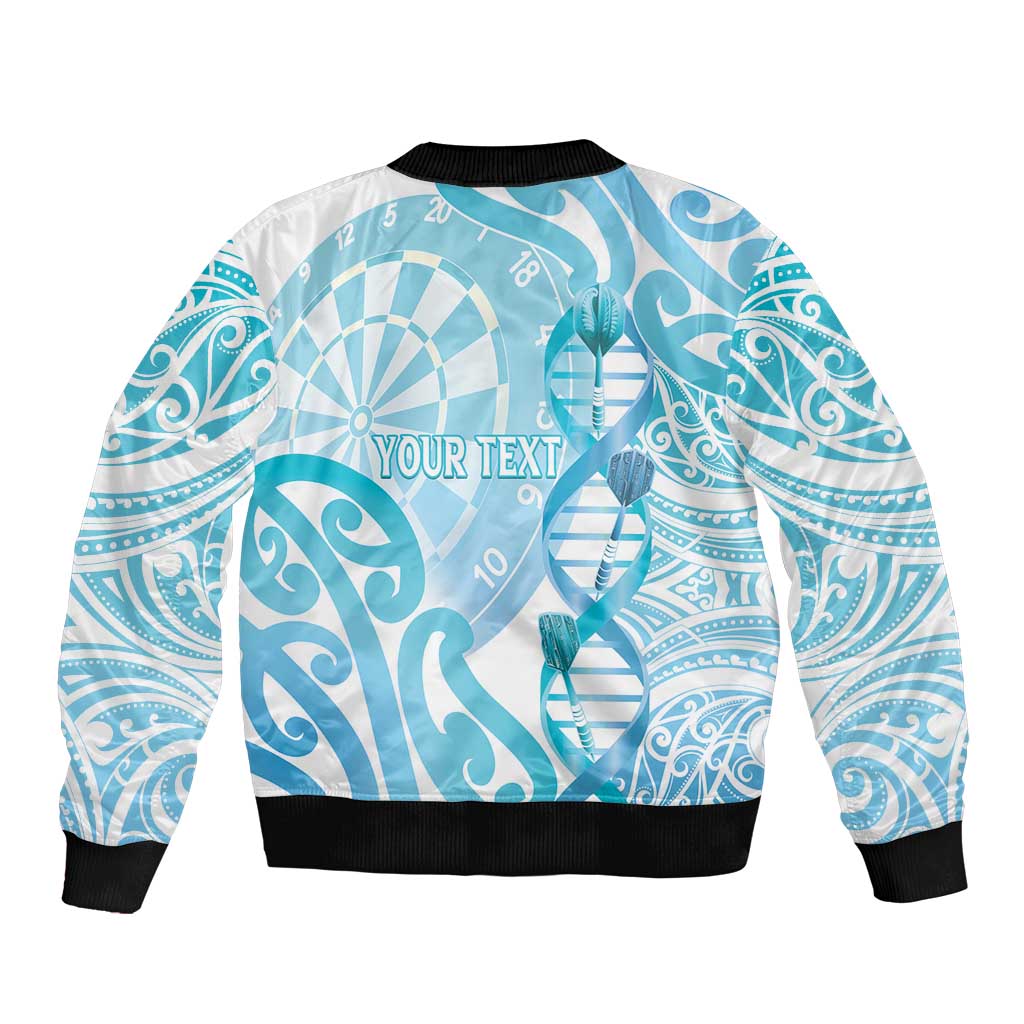 Personalised New Zealand Darts Bomber Jacket Aotearoa Maori Its In My DNA White - Aussie Hoodie